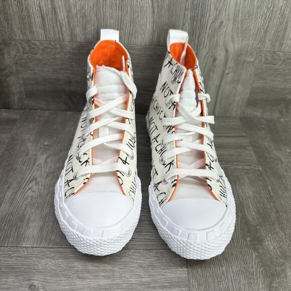 Converse Untitled Hi Not A Chuck Kids size 12 White Black Hightop Shoes - Picture 3 of 7